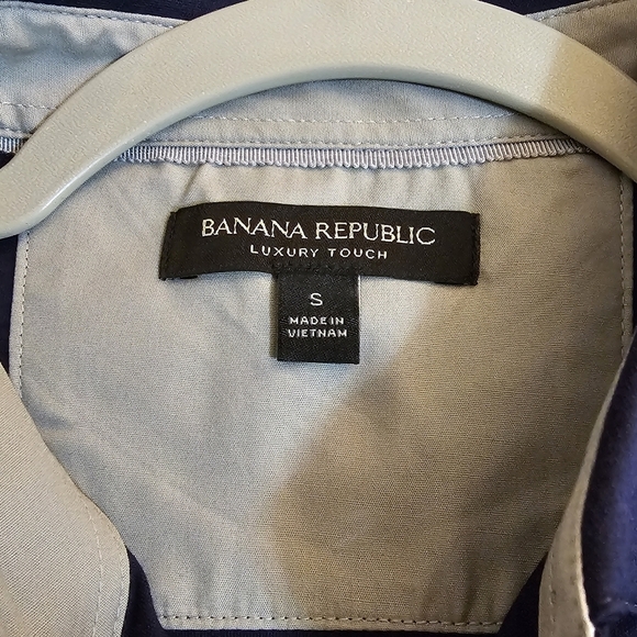 Banana Republic Blue Purple Casual Luxury Touch Polo Shirt Size Small - Picture 2 of 6